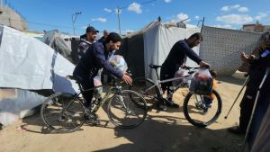 ciclistas paraolimpicos doações Gaza
