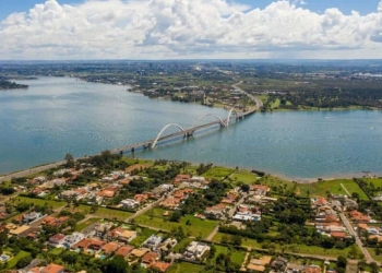 Vista aérea do Lago Sul, em Brasília, considerada uma das melhores cidades do Brasil para se viver