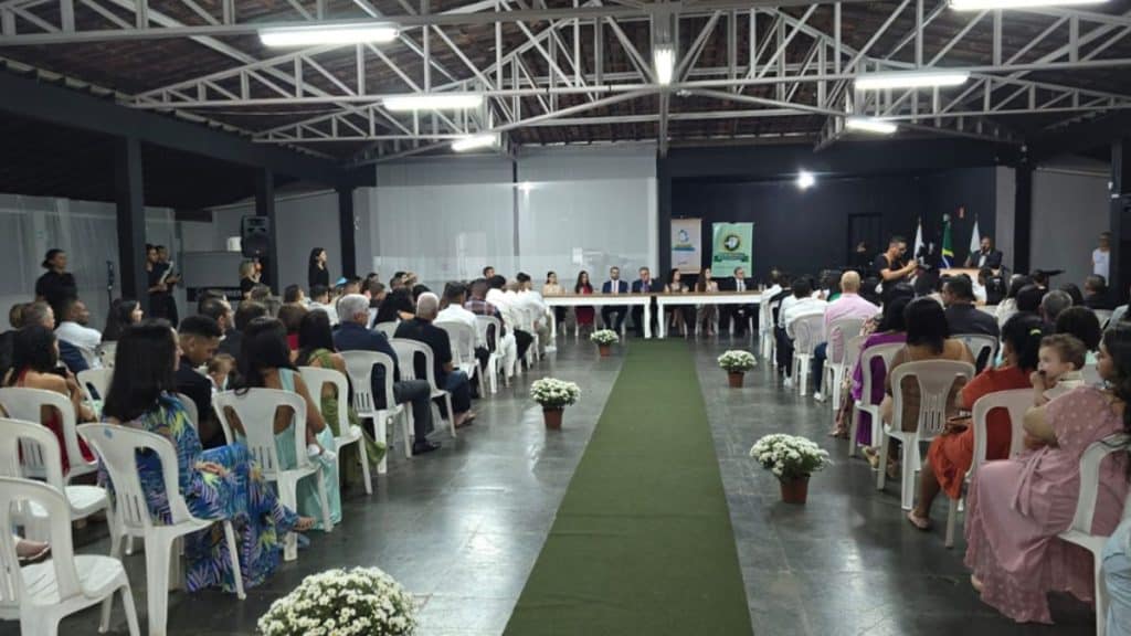 Imagem do espaço onde ocorre o casamento comunitário.