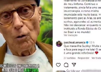 Eduardo Suplicy anuncia remissão de câncer linfático em publicação no Instagram, destacando gratidão e compromisso com a Renda Básica.