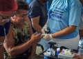 Homem realizando exames na campanha do Novembro Azul.