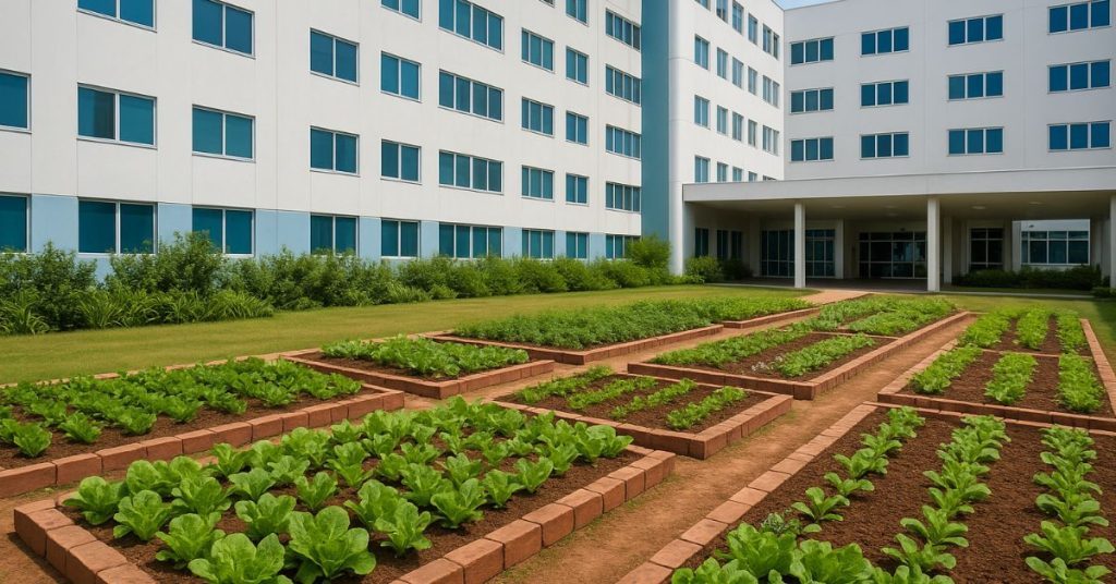 Hortas orgânicas em hospitais ajudam na alimentação saudável de pacientes e comunidades em várias regiões do Brasil
