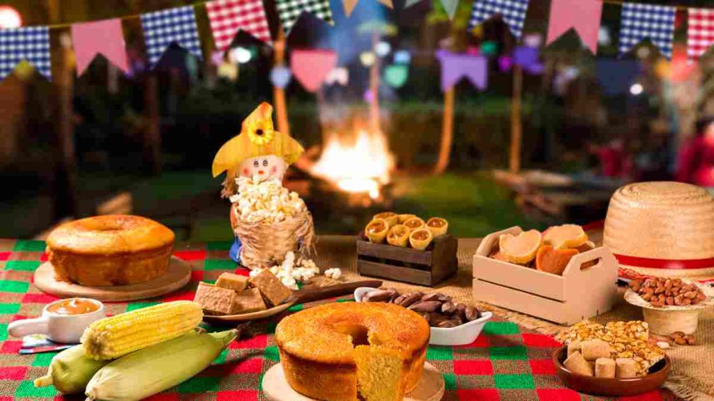 Festa junina vegana com pratos típicos sem ingredientes de origem animal