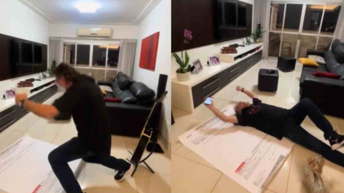 Pai viraliza com boleto gigante celebrando conquista da filha