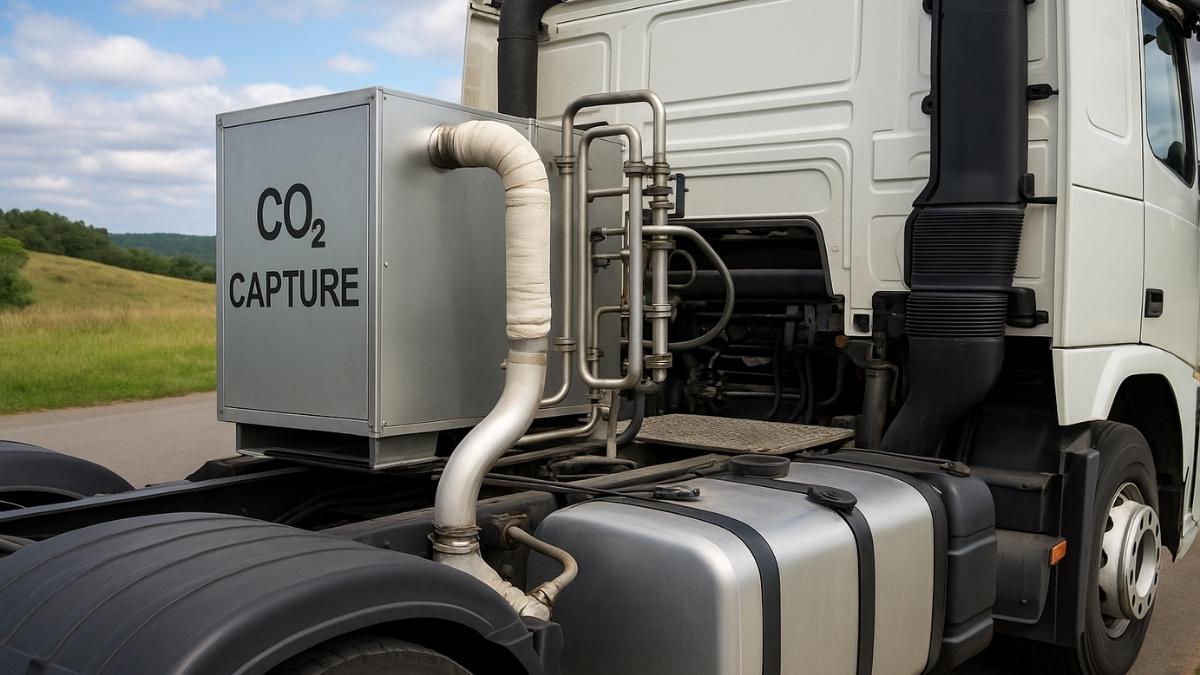 Solução que captura CO2 aplicada em caminhão da UFMG em teste de campo