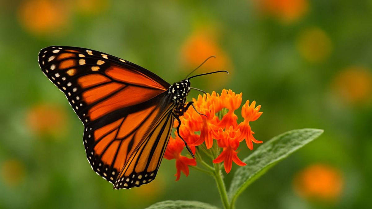 borboleta monarca se alimentando – curiosidades sobre borboletas
