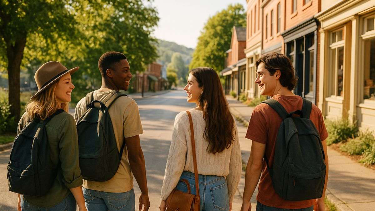 Jovens buscando vida mais simples se mudam para cidades tranquilas e conectadas à natureza