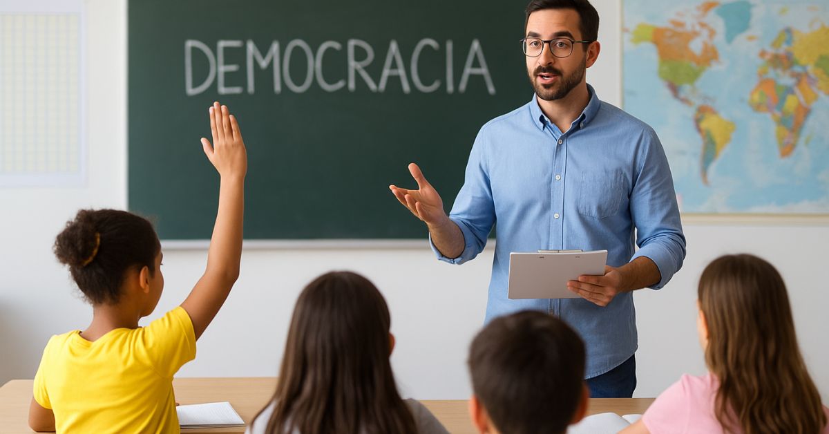 ensino da democracia em sala de aula no Brasil
