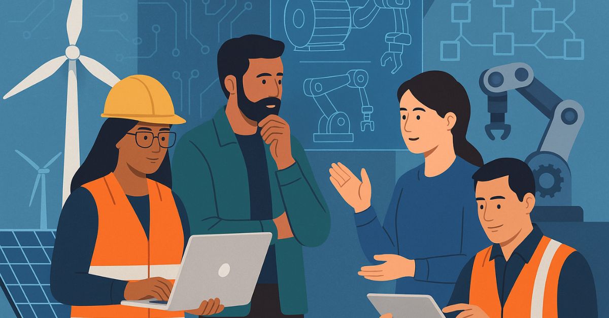 Profissões da indústria do futuro unindo tecnologia, sustentabilidade e inovação até 2035