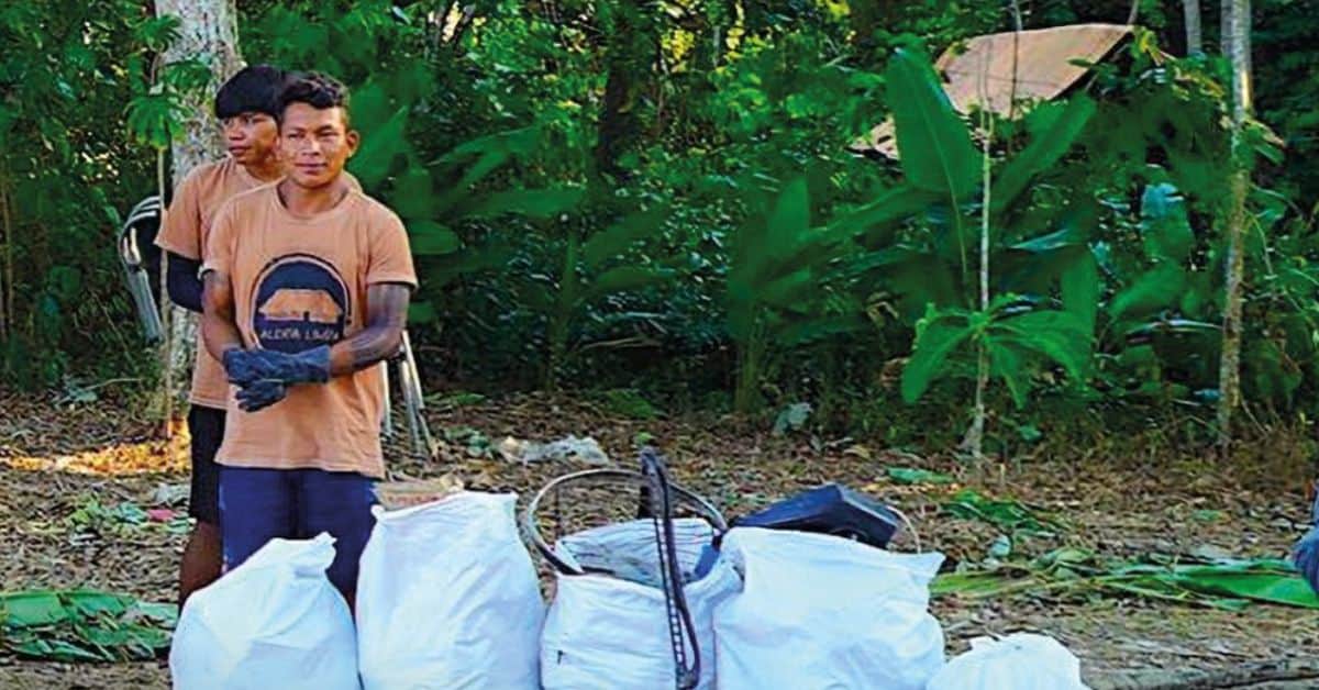 Redução de lixo em aldeias indígenas do Xingu