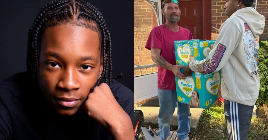 Garoto doa fraldas e entrega doações a famílias carentes nos EUA