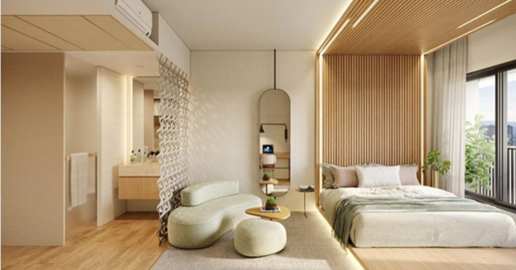 suíte moderna de hotel de luxo voltado ao turismo médico em São Paulo