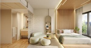 suíte moderna de hotel de luxo voltado ao turismo médico em São Paulo