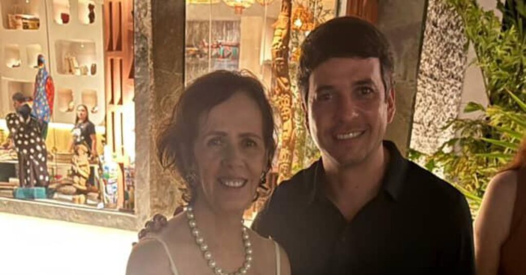 Neuma Figueirêdo e Breno Machado na abertura da CASA COR Ceará 2025, evento com parceria da Singular Segurança.