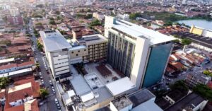 Vista aérea da expansão do Hospital Haroldo Juaçaba da Rede ICC Saúde