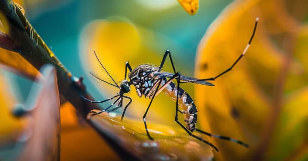 Mosquito transmissor do vírus da febre amarela, usado em matéria sobre terapia contra febre amarela.