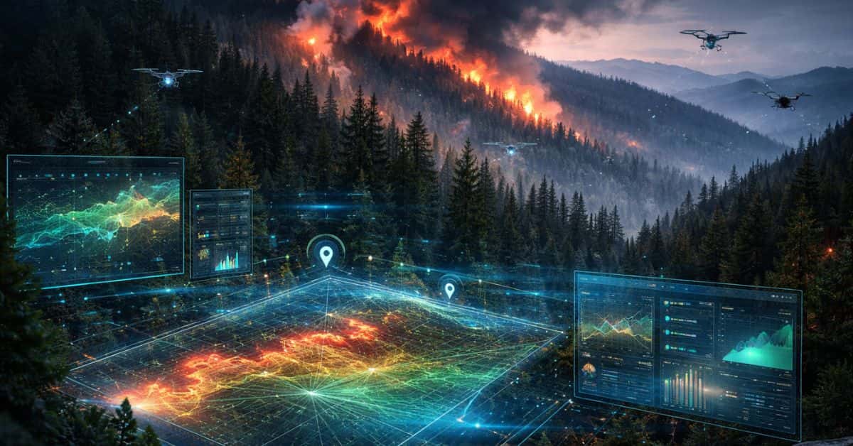 IA contra incêndios florestais aplicada à prevenção com dados climáticos Title da imagem: IA contra incêndios florestais orienta decisões preventivas nos EUA