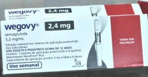 Embalagem do Wegovy aprovado pela Anvisa para tratamento da gordura no fígado
