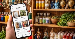 artigos religiosos vendidos em plataforma digital