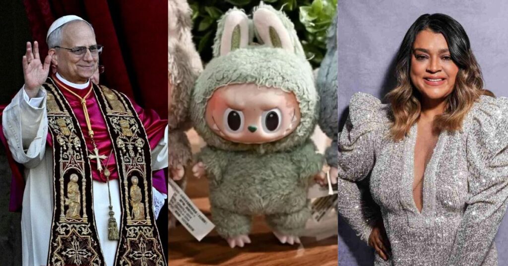 “Montagem com o novo Papa, o boneco Labubu e Preta Gil, destaques entre os assuntos mais buscados em 2025 no Google Brasil.”