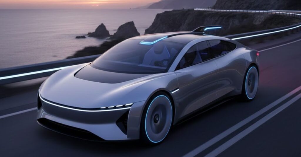 carro com antena no teto integrado ao design para conexão via satélite