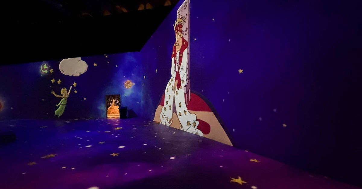 exposição O Pequeno Príncipe no MIS Experience com cenário imersivo do livro