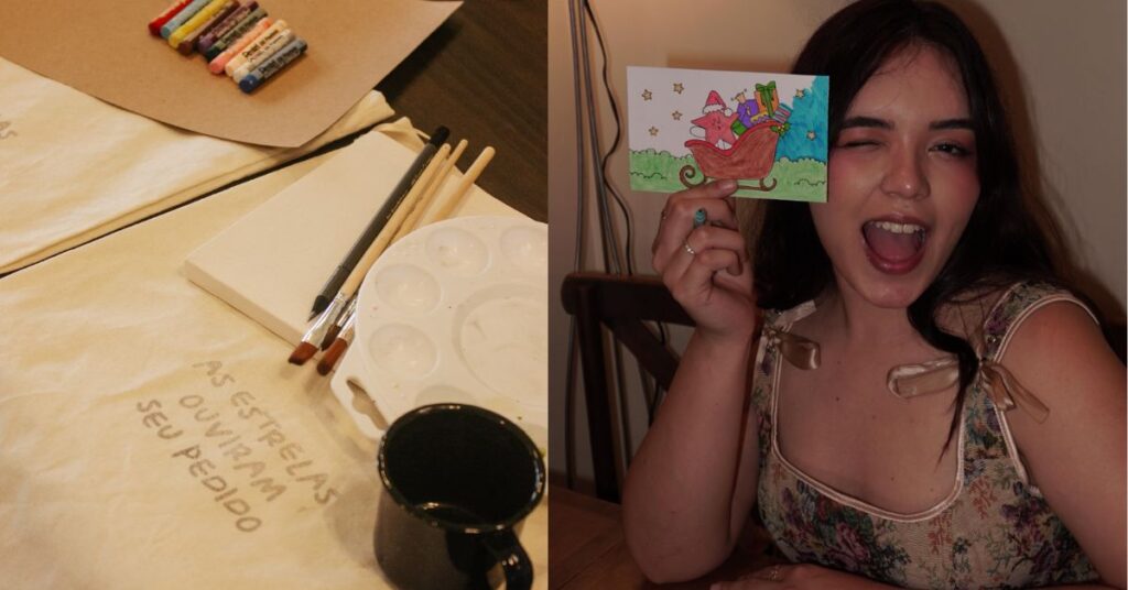 negócios com atividades manuais em oficina criativa no Café Onírico