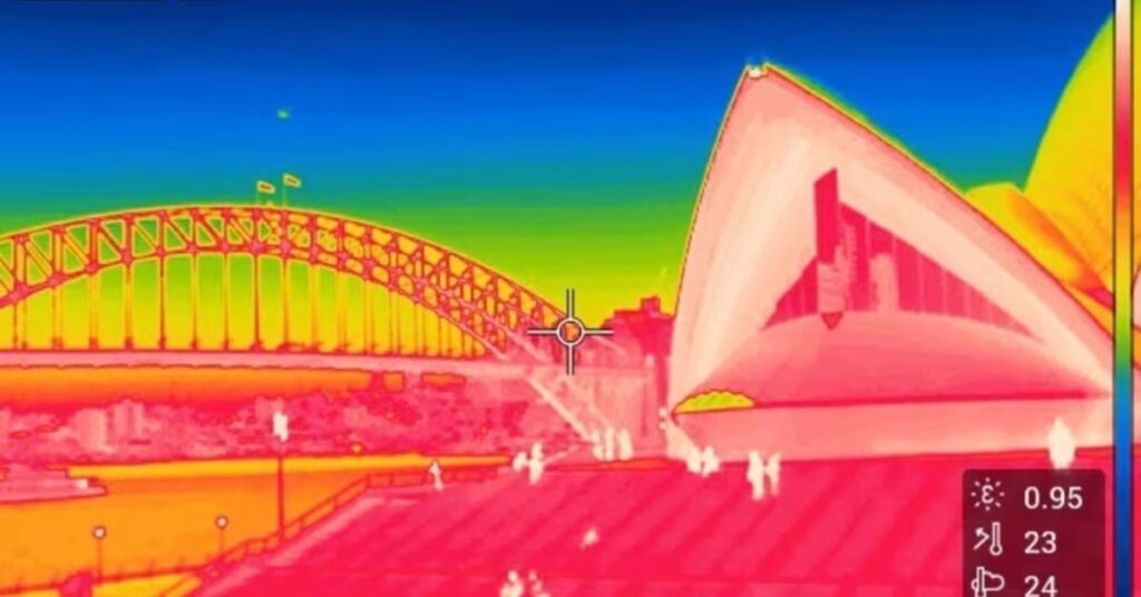 energia solar noturna observada em imagem infravermelha da Terra à noite