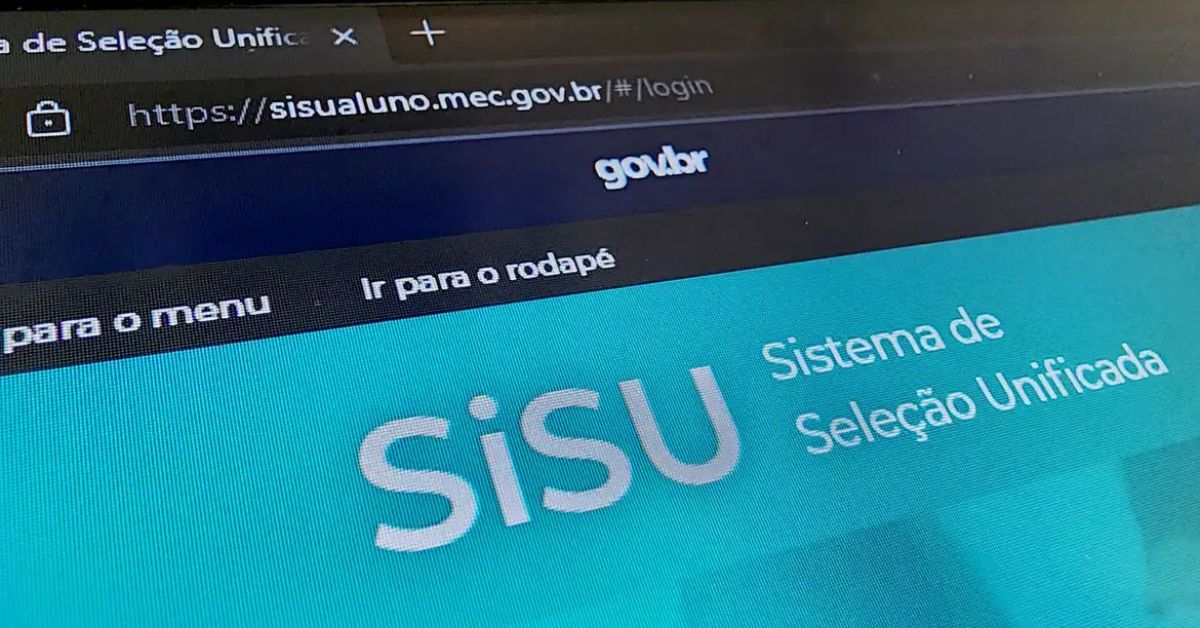 Página inicial do Sisu 2026 no portal do MEC para inscrição em universidades públicas