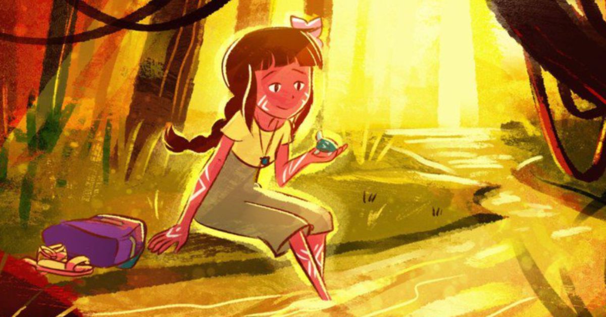 Animação cearense indígena mostra personagem em cenário inspirado na cultura ancestral