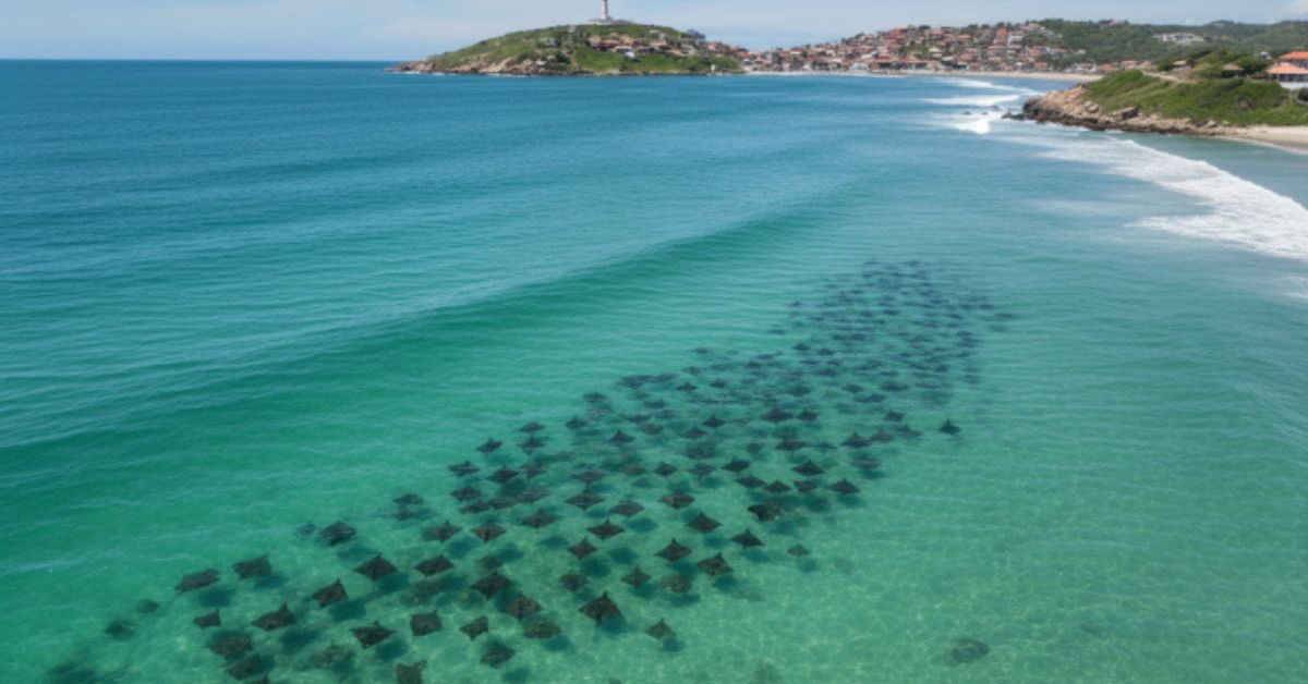 fenômeno de arraias em Santa Catarina