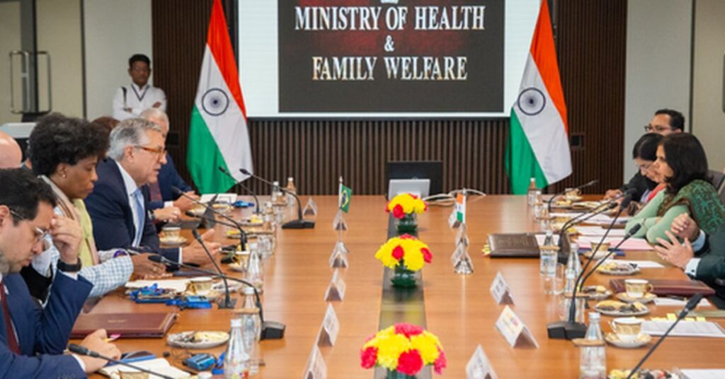 saúde digital no SUS discutida em reunião entre Brasil e Índia em Nova Délhi