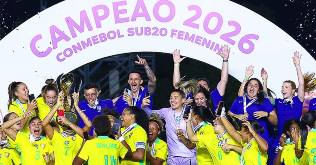 Brasil campeão sul-americano feminino celebra título Sub-20 da Conmebol 2026