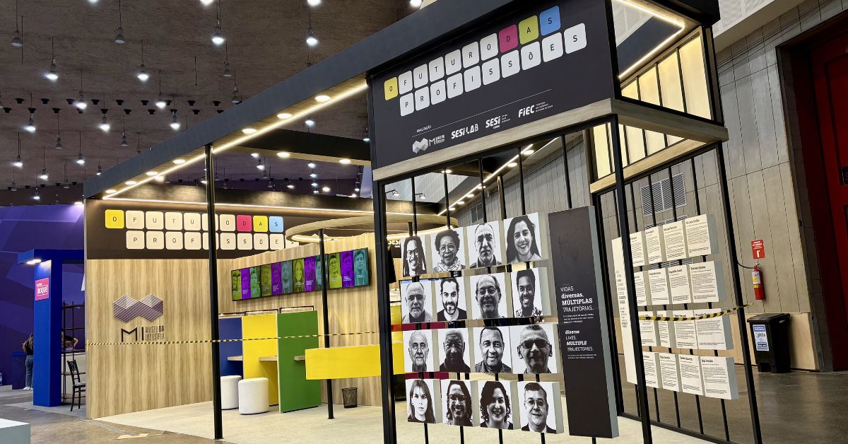 Exposição sobre o futuro das profissões apresentada pelo Museu da Indústria na Feira da Indústria FIEC 2026 em Fortaleza