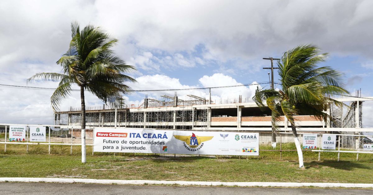 Obras do campus do ITA no Ceará em Fortaleza durante implantação da nova unidade