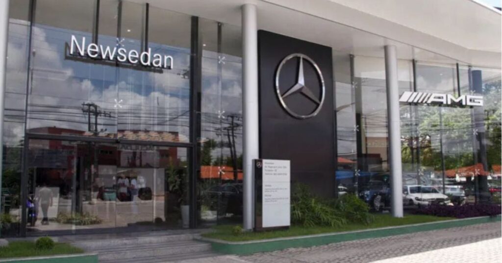 Fachada da Newsedan Mercedes-Benz no Ceará, líder do segmento premium e Top 10 nacional
