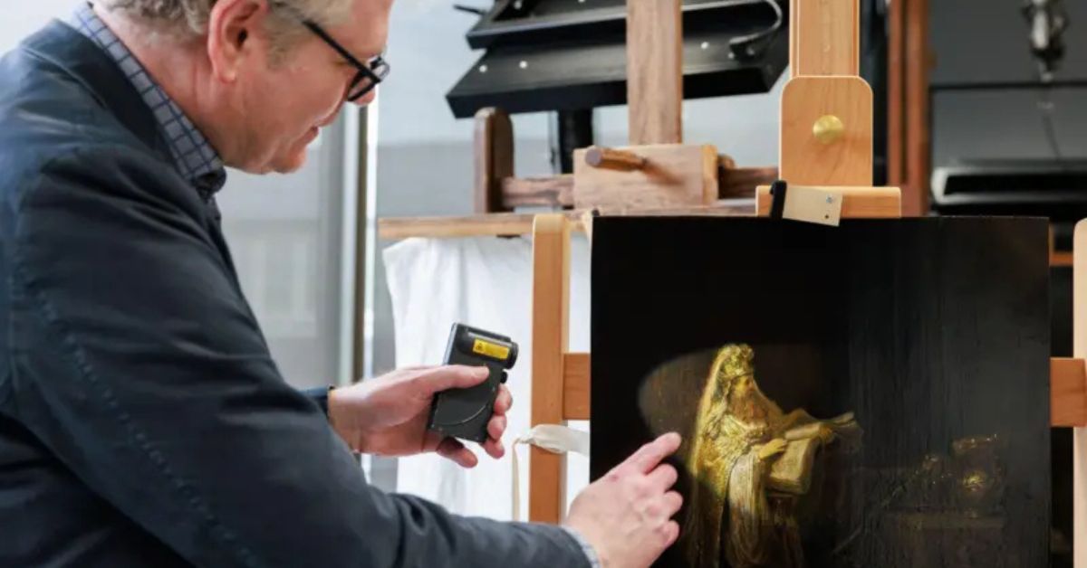 Especialista analisa obra de Rembrandt durante processo de autenticação no Rijksmuseum
