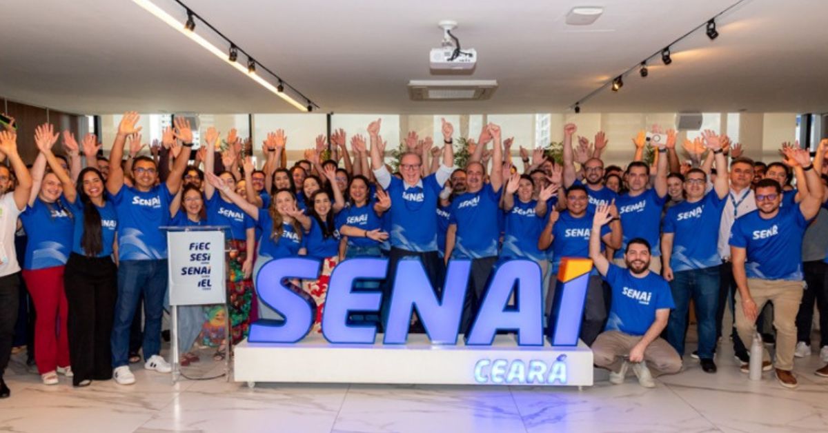 Equipe do SENAI Ceará lidera ranking nacional do PEG 2025 durante anúncio oficial