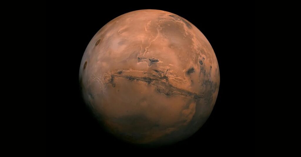 viagem mais rápida para Marte ilustrada pelo planeta vermelho em alta definição