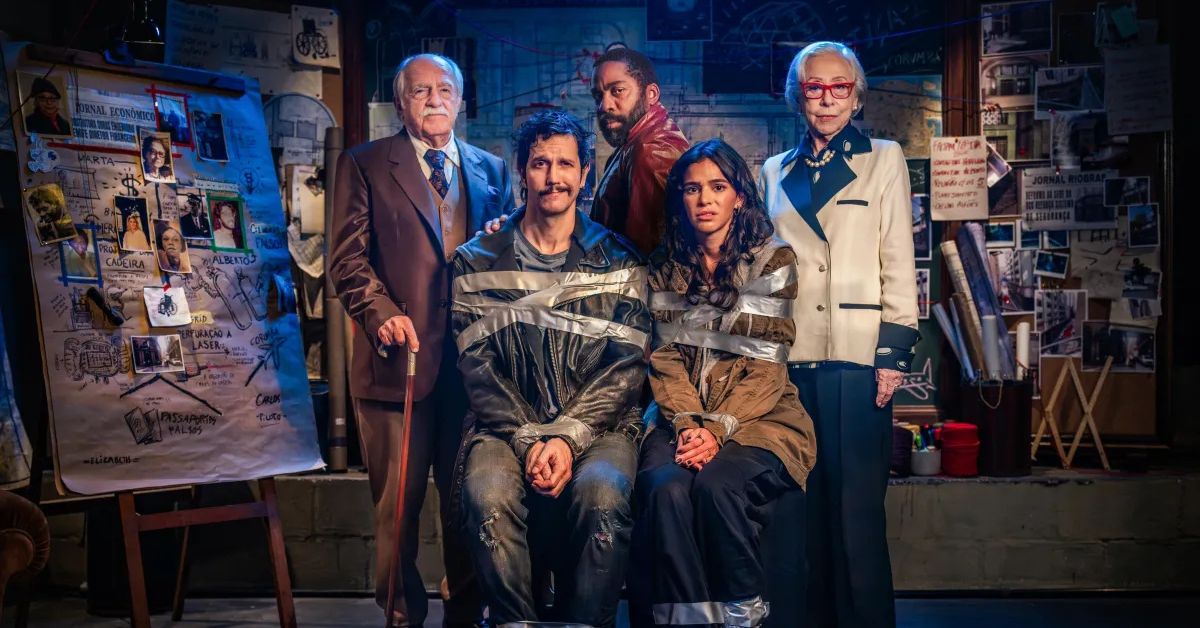 Velhos Bandidos elenco com Fernanda Montenegro em cena do filme nos cinemas brasileiros