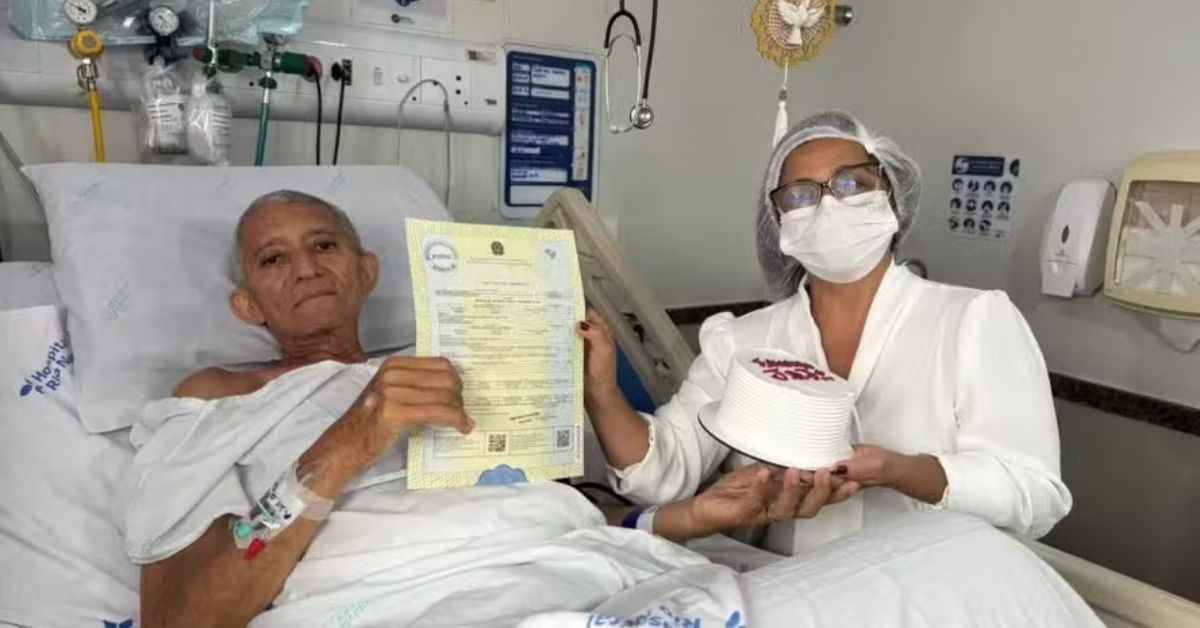 Paciente com câncer se casa em hospital durante tratamento e cerimônia ajuda no estado emocional