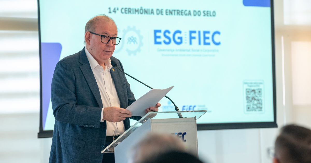 Empresas premiadas no Selo ESG FIEC, com destaque para Cimento Apodi e outras 6 indústrias reconhecidas no Ceará