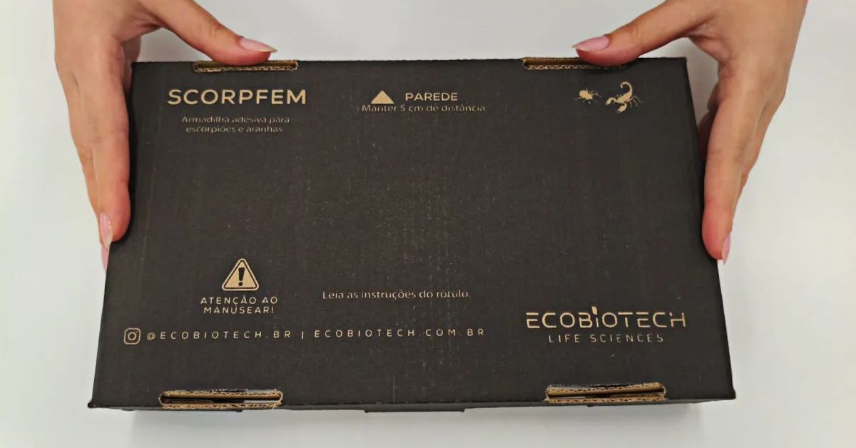 Armadilha para escorpião Scorpfem, da Ecobiotech, desenvolvida para monitorar e capturar escorpiões sem uso de veneno.