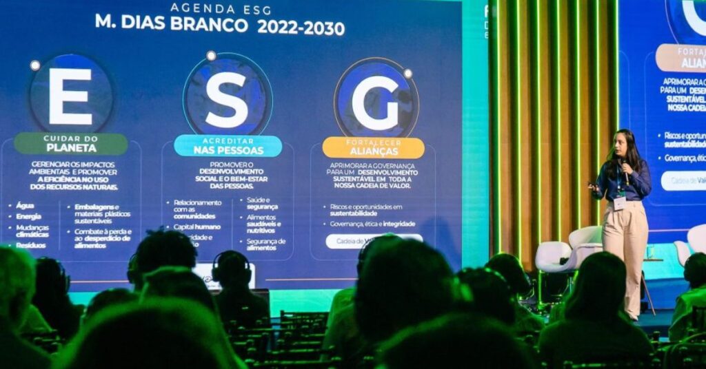 M. Dias Branco apresenta estratégias de cadeia de suprimentos ESG e fortalecimento de fornecedores durante evento nacional de sustentabilidade.