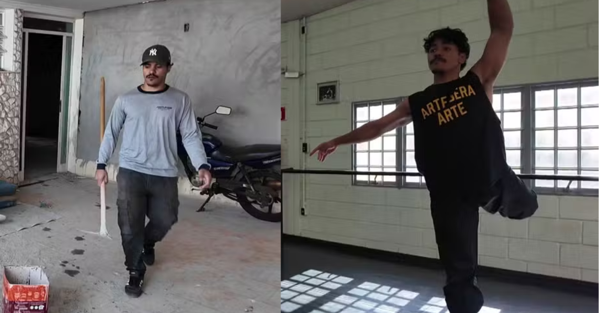 Entre a obra e o palco, o servente de pedreiro bailarino encontrou na dança uma forma de expressão e esperança.