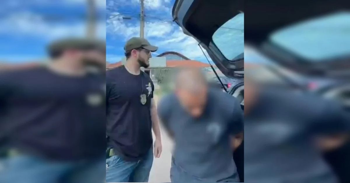 Suspeito é preso pela Polícia Civil após descumprimento de medidas protetivas e incêndio em residência em Luziânia (GO).