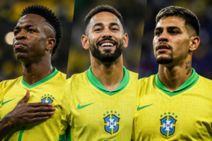 Brasil coloca três jogadores entre os 50 melhores da Copa; Vini Jr. aparece no top 3 mundial