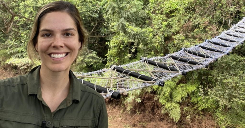 Fernanda Abra criou pontes que ajudam na travessia de animais, evitando o atropelamento deles.