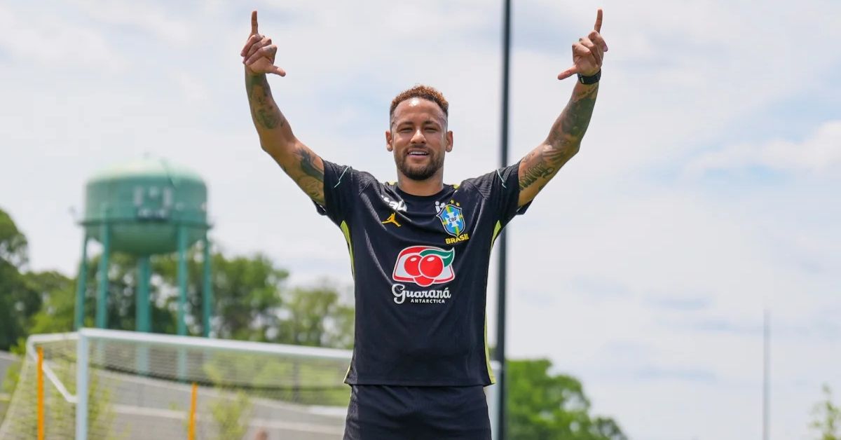 Volta oficial de Neymar durante treino da Seleção Brasileira antes do jogo contra a Escócia na Copa do Mundo 2026