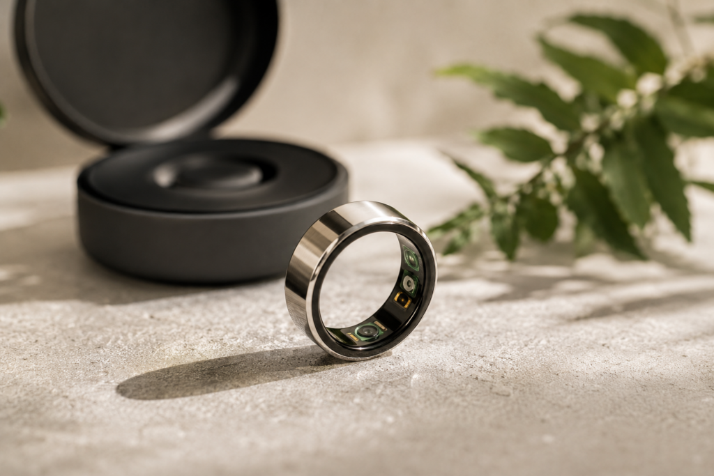 O Oura Ring reúne sensores que monitoram indicadores como sono, frequência cardíaca, estresse e recuperação em um acessório com aparência de um anel comum.